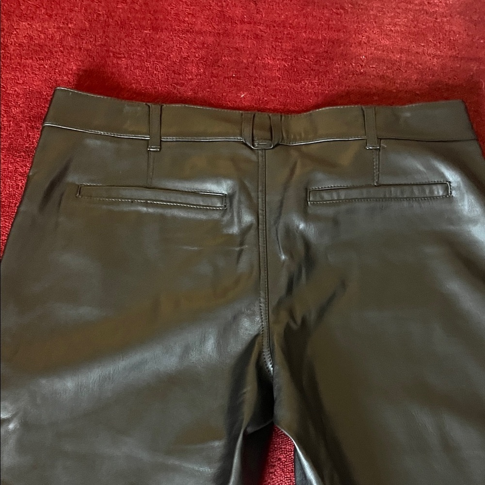 Free People Vegan Leather Flare Pants Black - Picture 9 of 14